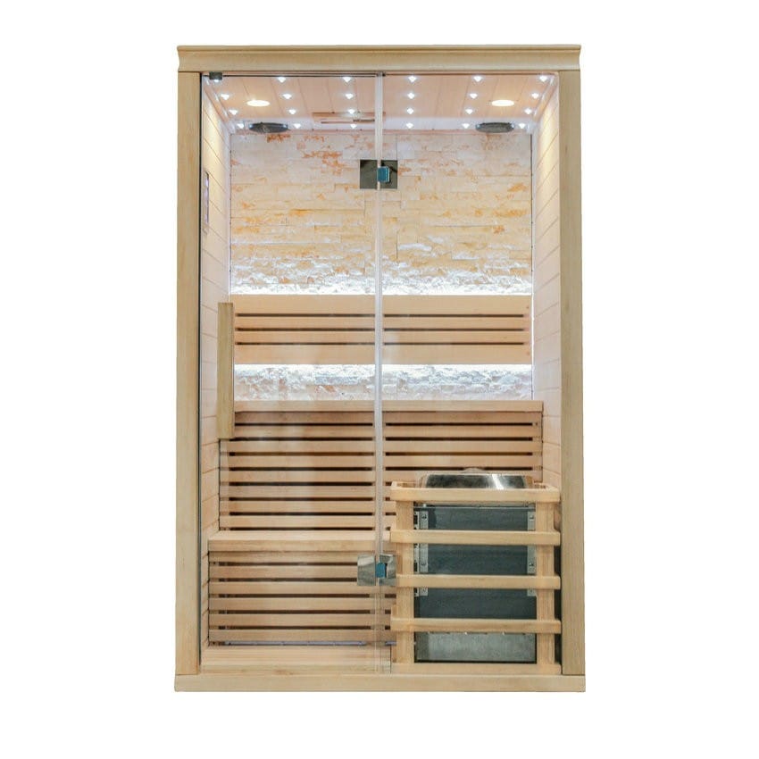CenturaHeat Double Bench Traditional Steam Indoor Sauna